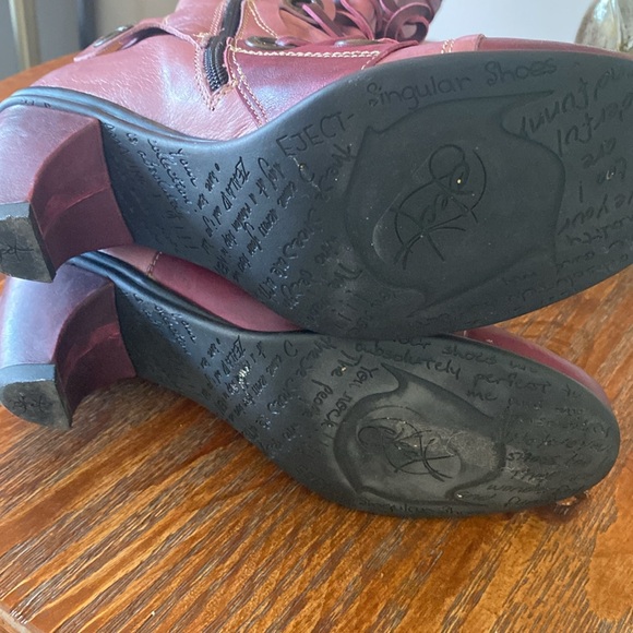 SOLD on EB. Eject Made in Portugal High Rose Pink Boots Genuine Leather - Picture 6 of 10